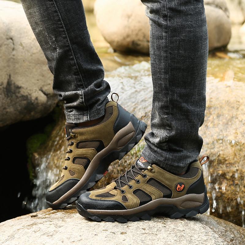 Men Hiking Shoes Casual Men Shoes Outdoor Breathable Anti-Slip Combat Men Boots  Wear-Resistant Men Shoes Women