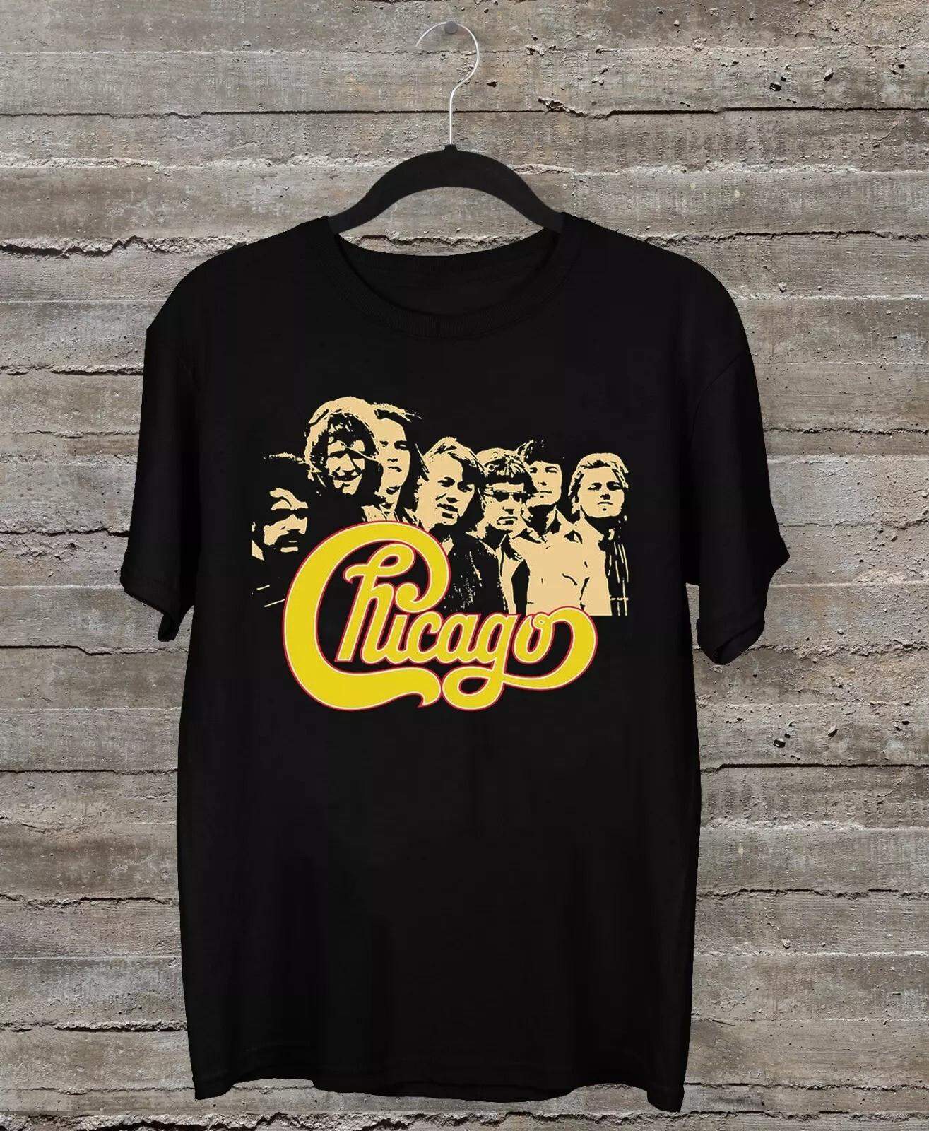 NEW CHICAGO Band Member Short Sleeve Black All Size Shirt KK1327 S