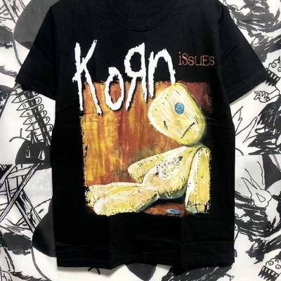 Korn Band Thailand Imports Men's and Women's Cotton Short Sleeved T-shirts European and American Rock Metal Same Gender Design