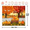 2D Fall Harvest Maple Leaves Background for Birthday & Festival