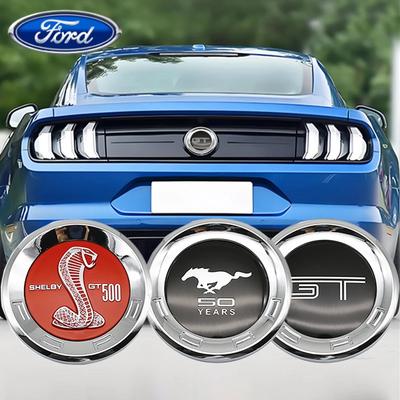 Car Sticker Ford 1Pcs Car Tail Emblem Trunk Badge Sticker GT Logo For Ford Mustang 5.0 ROUSH SHELBY GT 500 Cobra LAGUNA SECA Tai