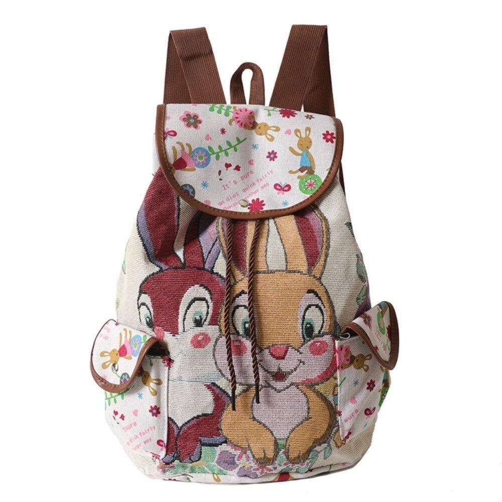 

Fashion Ethnic Style Embroidery Knapsack Casual Jacquard Elephant Owl Animal Drawstring Backbag Canvas Bucket Back Bag Beach
