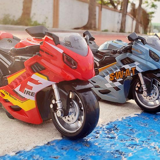 Children Motorcycle Toy Great Detail Lighting Sound Effects Inertial High Simulation