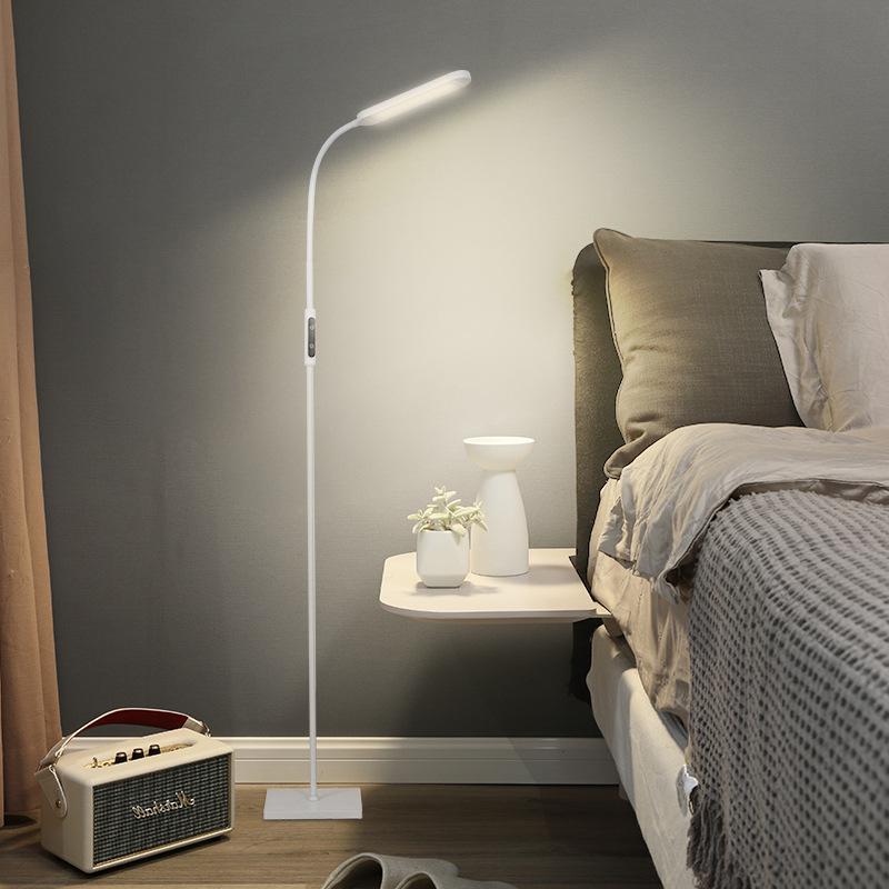 Adjustable LED Floor & Table Lamp with Remote Control, 3 Color Temperatures, 6 Brightness Levels.