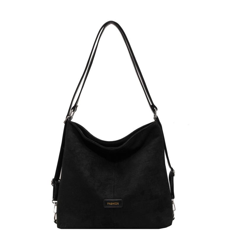 Fashion retro large-capacity bag women's autumn and winter new double shoulder shoulder bag casual commuter multi-functional bag