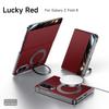 Original Luxury Genuine Leather Magnetic Case For Samsung Galaxy Z Fol8 Fold 8 Metal Ring Holder Bracket Window View Flip Cover