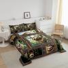 Sloth Bedding Set Cute Animal Pattern Comforter for Kids Women Men 3D Sloth Comforter Set Brown Farmhouse Style Room Decor Queen