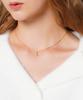 Bonbeau Tiny Leaf Pendant Point Necklace Gold Chain Necklace