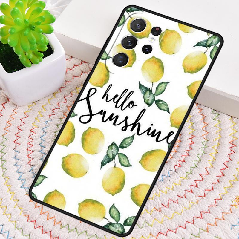 Lemons Yellow Fruit Pattern Silicone Phone Case For Samsung Galaxy note 10 pro S26 S25 S24 S23 S22 S21 Plus S25Ultra Capa Cover