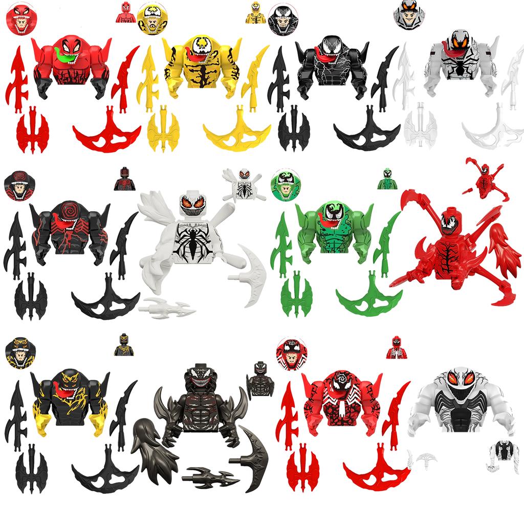 Disney Building Blocks Mini Model Characters Marvel Venom Assembled Mobile Doll Carnage Symbiotic Action Doll Birthday Gift
