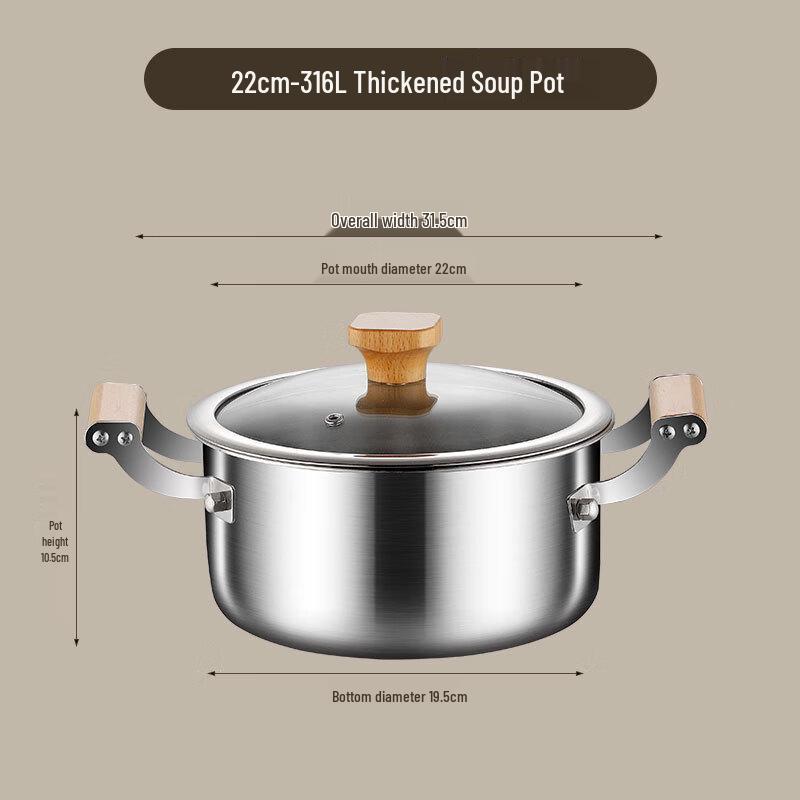 Liliang 316 Stainless Steel Soup Pot