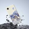 For iPhone 16e Case White Snow Mountain Pattern Printing Straight Edge TPU Phone Back Cover