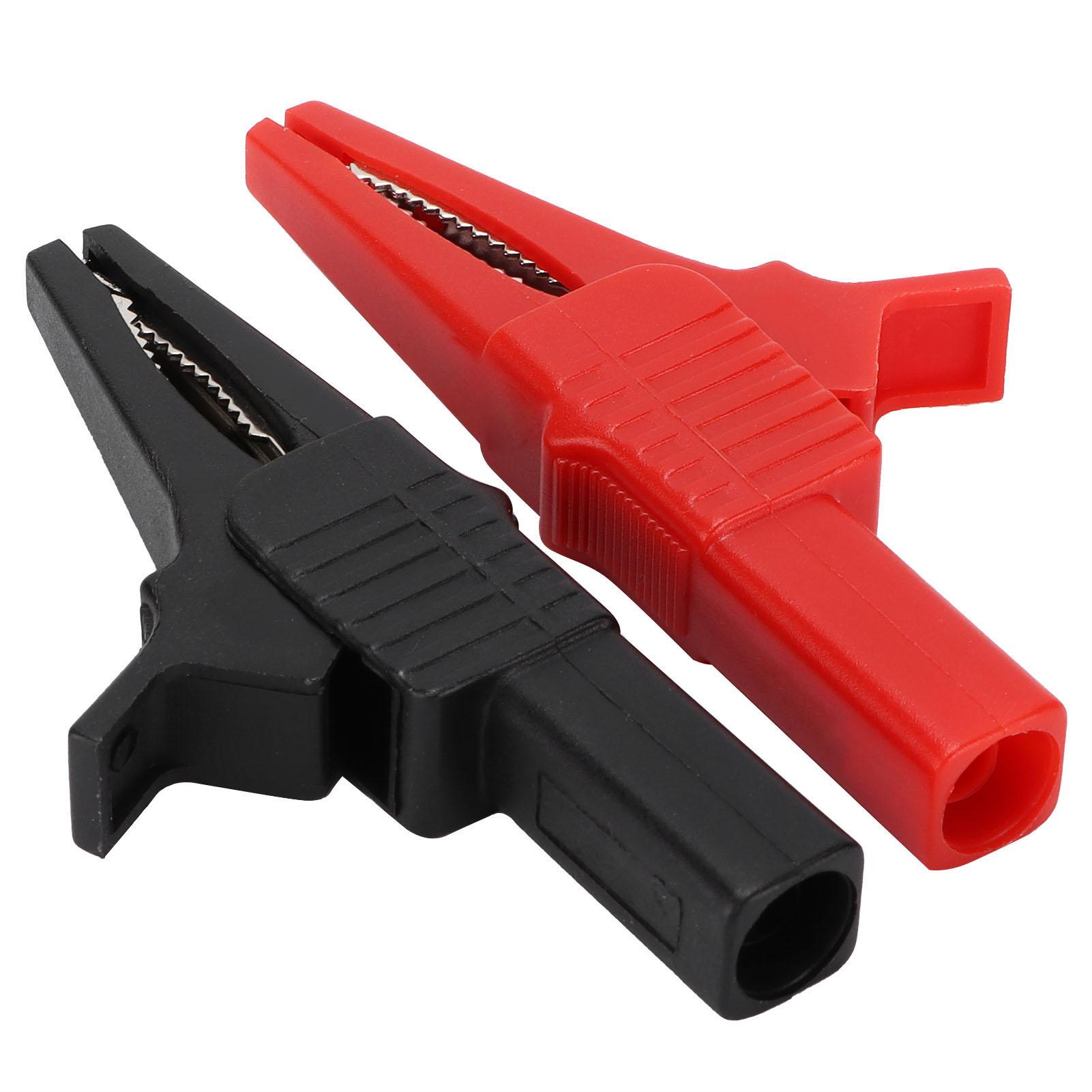 

2PCS U08 4mm Brass Insulated Crocodilian Clip Electrical Test Clamp 32A 1000V Test Equipment Parts