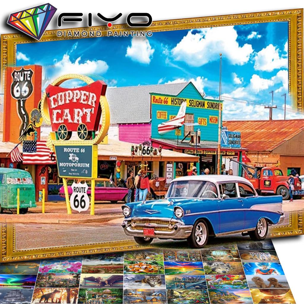 5D DIY Elmas Nakış Manzara Sokak Çapraz Dikiş Satış Elmas Boyama Araba Mozaik Resim Taklidi Ev Dekor