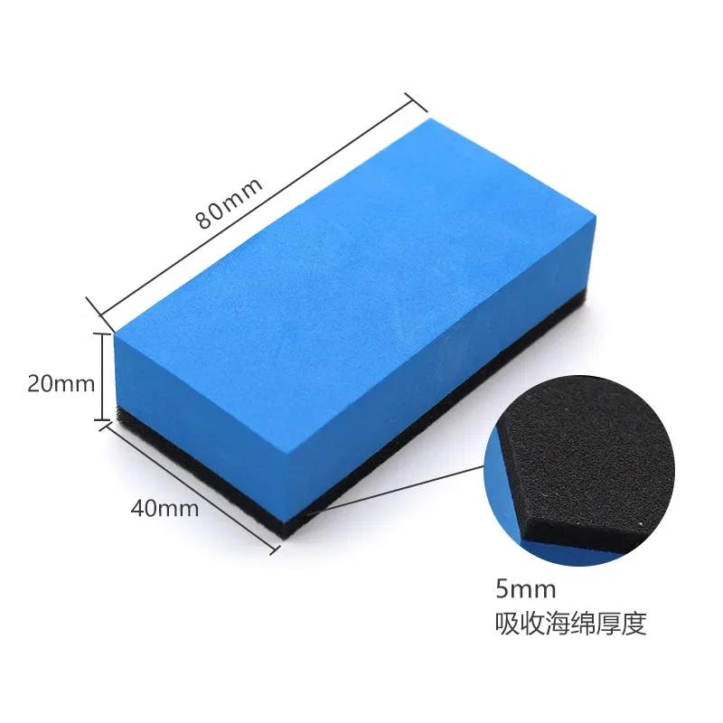 5/30PCS Car Ceramic Coating Sponge Applicator Glass Nano Wax Coat Sponges Blue Square Sponge and Cloth Car Cleaning Brush