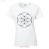 Seed Of Life Ladies T Shirt Vintage Breathable Unisex Top For Everyday Wear Comfortable Stretched Casual Streetwear