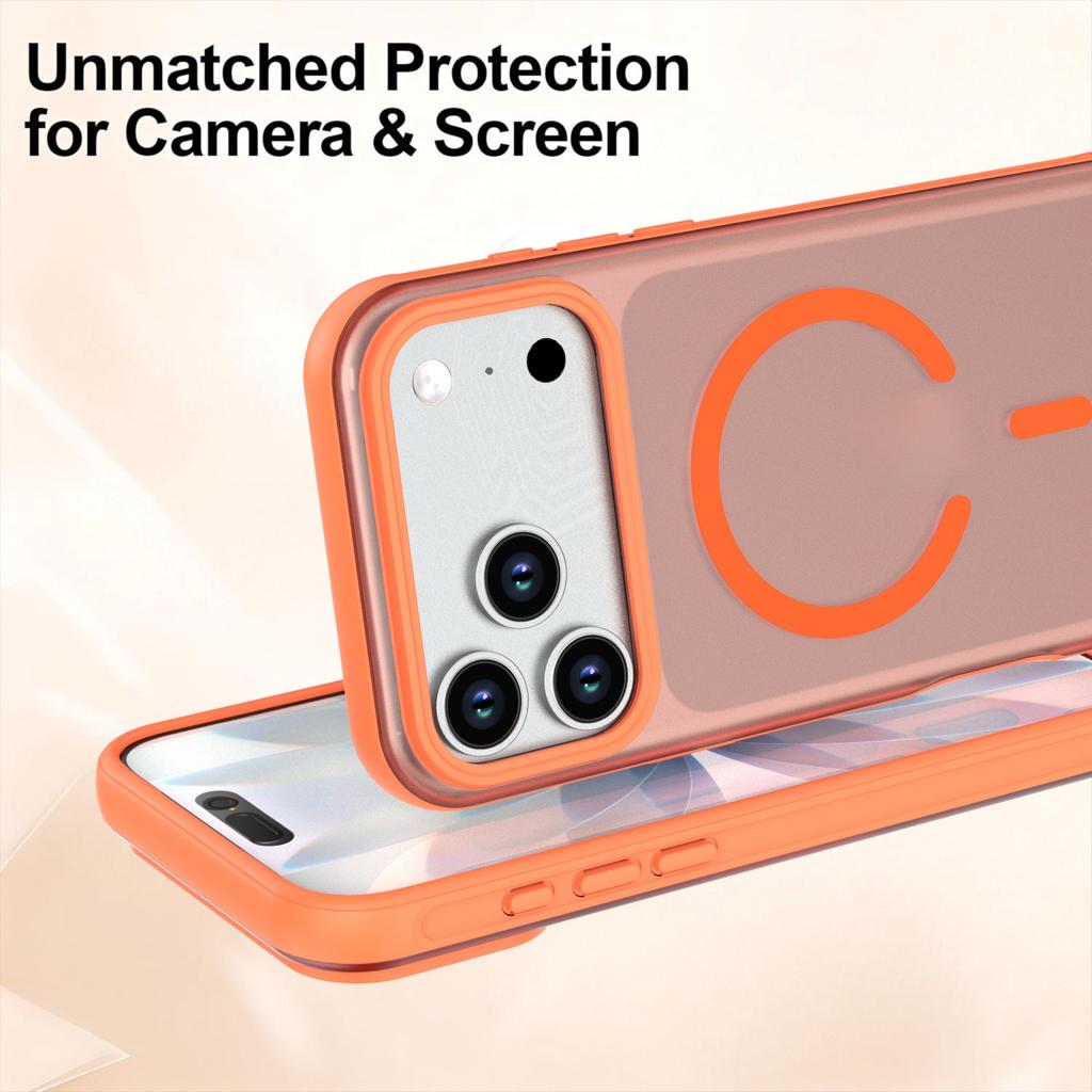 Simple Casual Magnetic PC Case For iPhone 17 Pro Max 16 Plus Fingerprint Proof Shockproof Comfortable Grip Durable Cover
