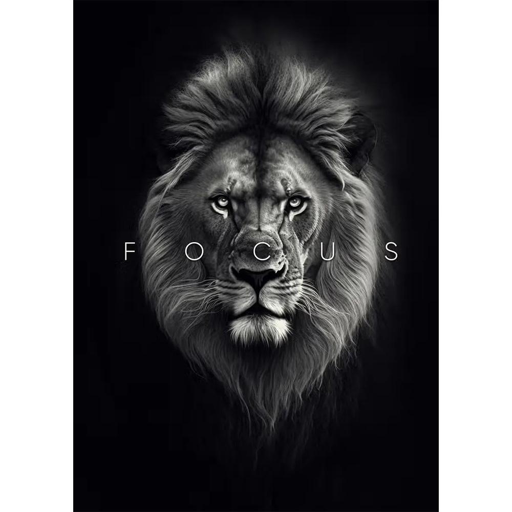 Animal Motivation Poster Panther Lion Motivational Canvas Posters Prints Canvas Painting Focus Conquer Fearless Mural Wall Decor