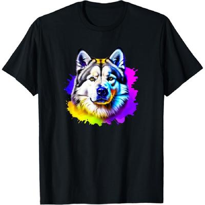 Alaskan Malamute Pop Art & Splash Art Alaskan Malamute T-shirt