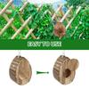 Hanging Wood Bee House Butterfly Feeder with Rope Decorative Bee Nesting Box Multifunctional Moth Habitat for Garden Balcony