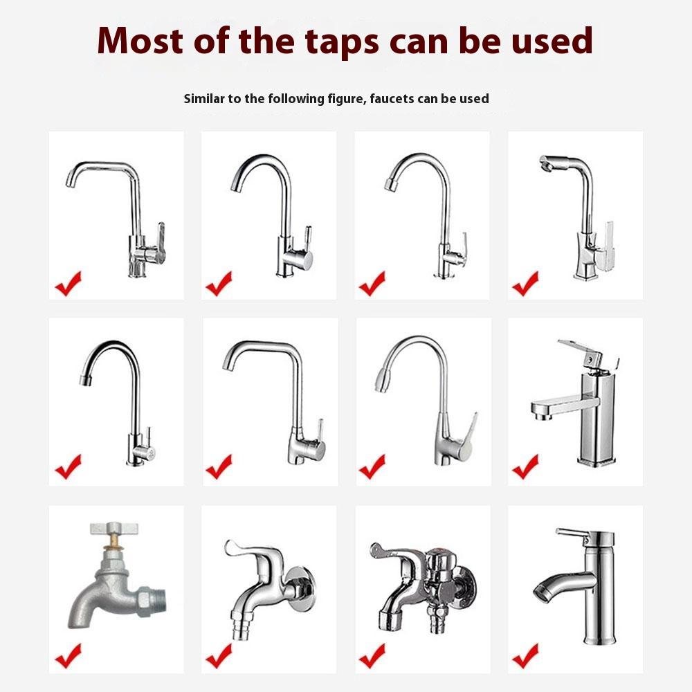 Faucet Filter Splash-Proof Aerator Universal Kitchen Tap Water Pressure Booster Rotating Spout
