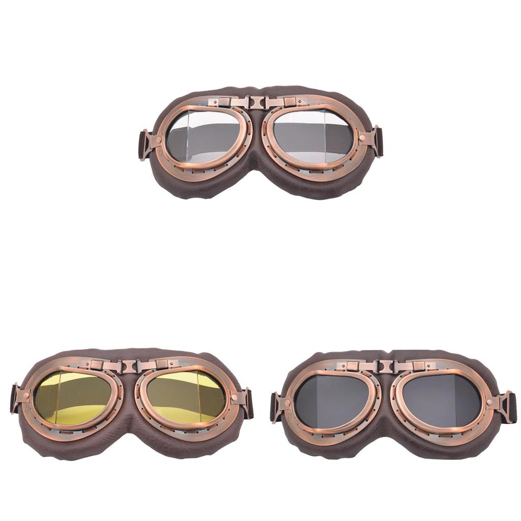 Harley Retro Copper Style Motorcycle Goggles With Adjustable Nose Pads For Outdoor Riding Enthusiasts