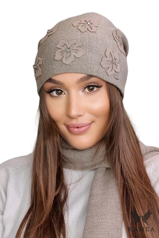 Naila Women' Flower Hat Dark Beige