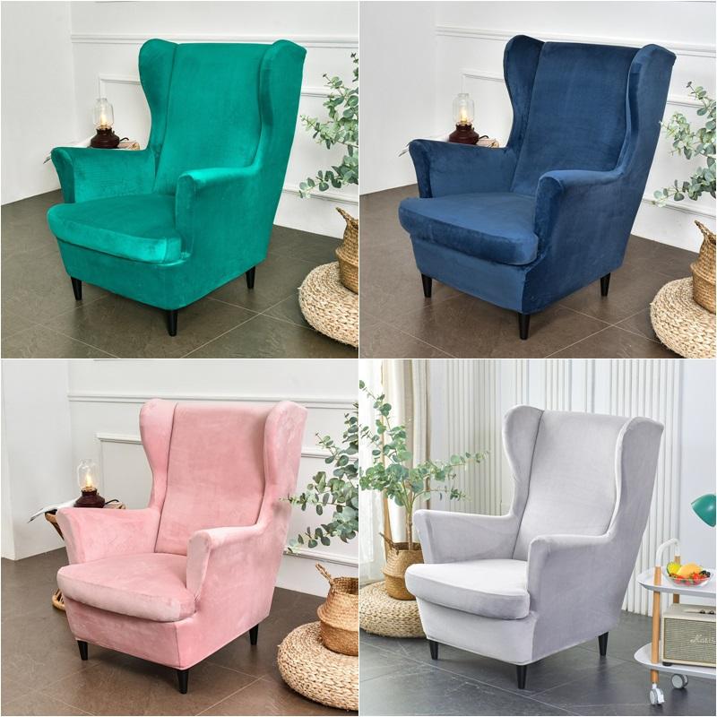 

Эластичные бархатные чехлы на стулья, однотонные чехлы на кресла с высокой спинкой, чехлы для диванов и чехлы на подушки сиденья, съемные, стираные