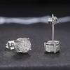 Classic Round Cubic Zirconia Stud Earrings for Men & Women, Shiny Design