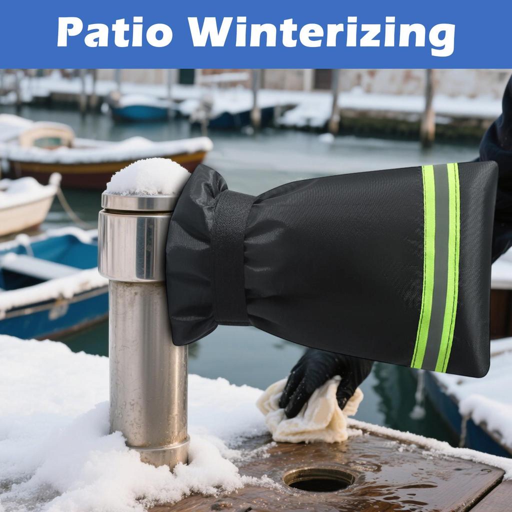 Faucet Covers For Outdoor Frost-Proof Faucet Protector With Reflective Strips Outdoor Spigot Covers Winter Socks For Yard