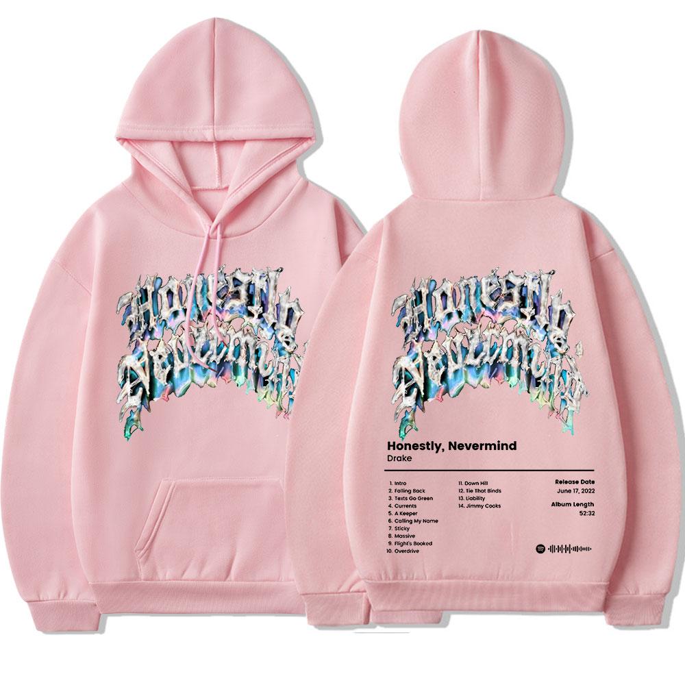 2022 New Rapper Drake Music Album Honestly Nevermind Hoodie  Men/women Casual Sweatshirt Streetwear Fashion Hip Hop Pullovers