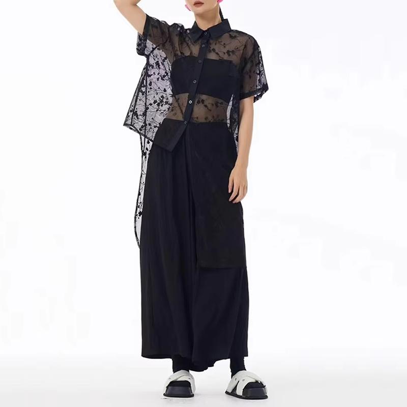 XITAO Asymmetrical Perspective Dress ZMY1374