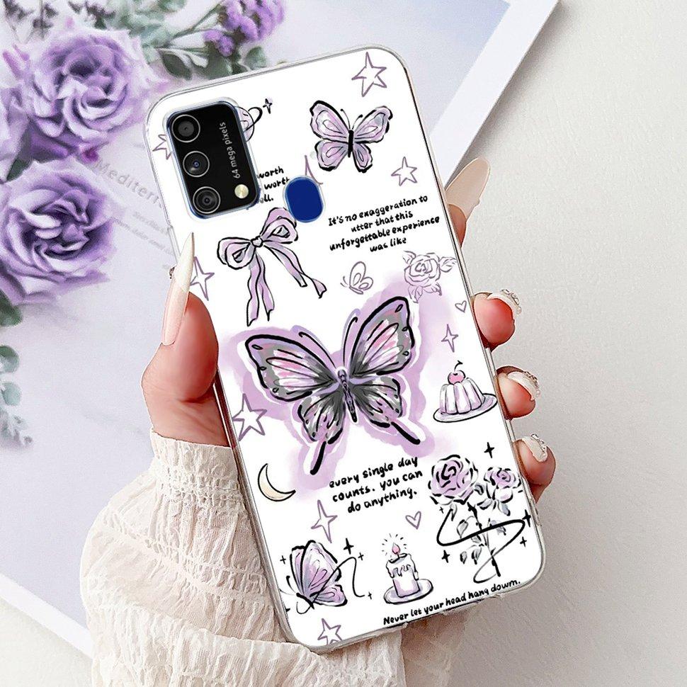 Cute Cat Caroon Cover For Samsung Galaxy A21s Case Soft Silicone Fundas Phone Cases For Samsung A 21s  A21s SM-A217F Full Bumper