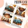 Autumn Rural Decor Pillowcase Cushion Polyester 45x45cm Throw Pillow Cover Sofa Chair Bed Cushion Cover Pillowslip Home Decor