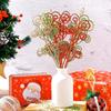 5/10Pcs Sparkling Curly Berry Stem Christmas Tree Decoration Home Room Decor New Year Candy Gift Box Wreath Vase Filling Accesso