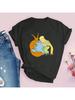 2024 Nieuwe Collectie De Kleine Prins Bedruikt T-shirt Ronde Hals Korte Mouw T-shirt Dames Harajuku Dames T-shirts Casual T-shirt