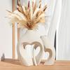 1 Paar Snuggle Vase Minimalistische Vase Nordische Hohl-Herzförmige Moderne Blume Boho