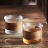 1pc Glass Coffee Mug Japanese Style Walnut Cup SleeveTransparent Kawaii Cup Coffeeware Beautiful Tea Mugs Beer Mug Cute Mug