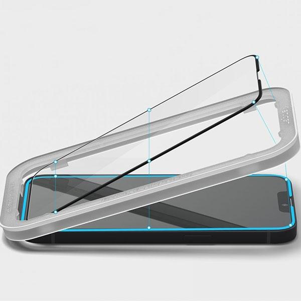 Szkło hartowane do iPhone 14 Spigen Czarna ramka