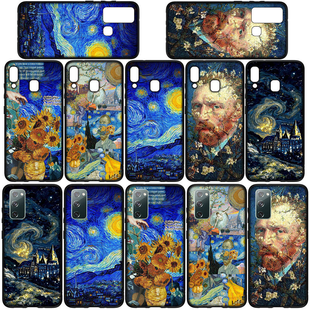 Phone Case for Samsung Galaxy S25 S23 S22 S24 Ultra FE A05 A06 A15 A16 A36 A37 A35 A54 A24 A52 A55 A56 A57 A25 A26 A53 A17 Starry Night Van Gogh Cover