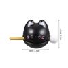1Set Small Wooden Fish Percussion Musical Instrument Cat Shape Desk Decor Office Stress Relief Rhythm Plaything for Music
