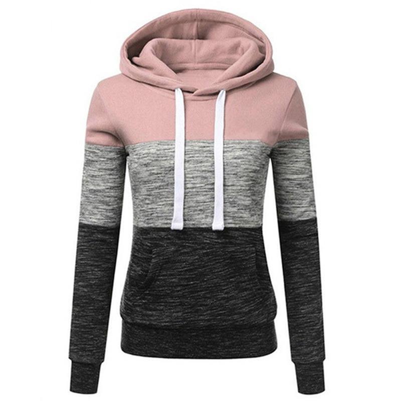 

Women s Striped Sweatshirt Hooded Pullovers Hoodies and Sweatshirts Hoody Hoodies 3XL рожевий