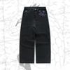 Street Hip-hop Casual Løse Y2K Rette Vide Ben Bukser Menn Amerikansk Retro Harajuku Mote Punk Oversized Jeans Kvinner