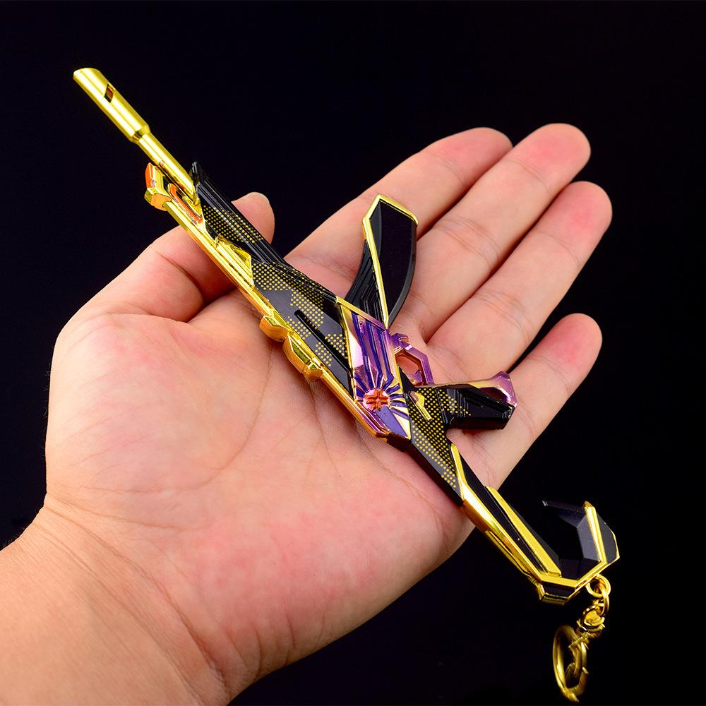 18cm Valorant Champions 2023 Vandal Schlüsselanhänger Sammlung Spiel Metall Waffe Modell Anhänger Zubehör Kunai Karambit Geschenke Spielzeug