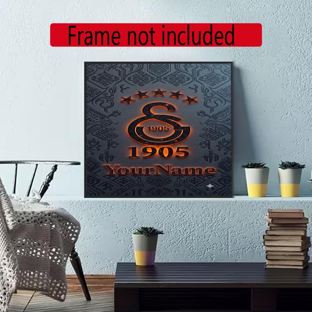 Galatasaray Personalized Name Diamond Paintings Mosaic Wall Round Diamond Art Painting Kits Embroidery Crystal Accessories Frameless