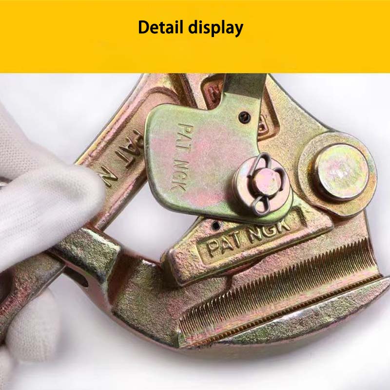 Multifunctional 1 Ton Wire Rope Jaw Clamp Electricity Cable Grip Pulling Non-Slip Haven Mini Tightening Manual Tool
