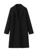 Women's Solid Color Loose Slimming Long Coat - Autumn 2023 Collection