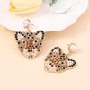 Simple and personalized full diamonds, Europe and the United States cartoon cute kitten earrings, women's dinner earrings