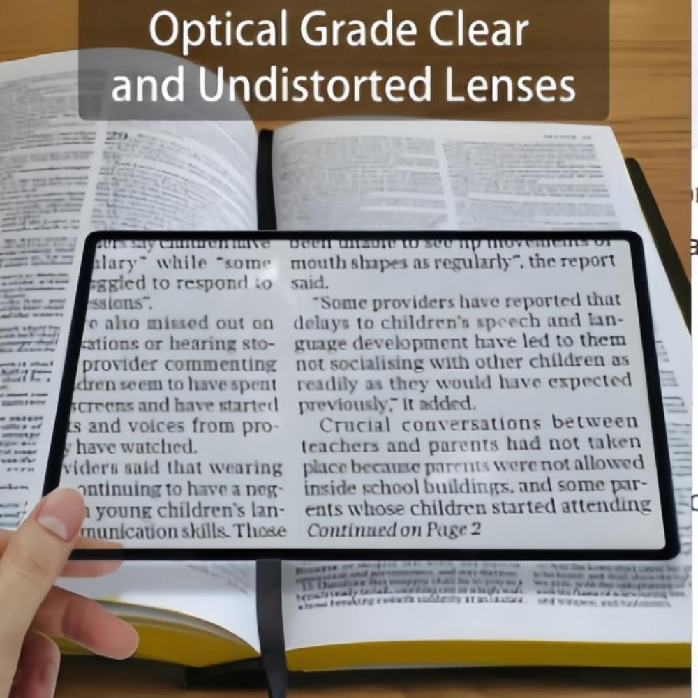 3X Magnifier Magnifying Pvc Plastic Sheet Easy Handhold Full Page Reading Aid Low Vision For Books Reading Newspaper 180*120Mm