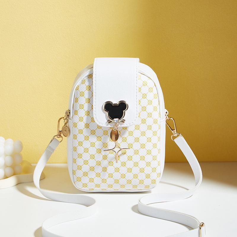 

Новая женская сумка милый принт цепочка трендовая модная маленькая сумка сумка для мобильного телефона женская летняя одна белый